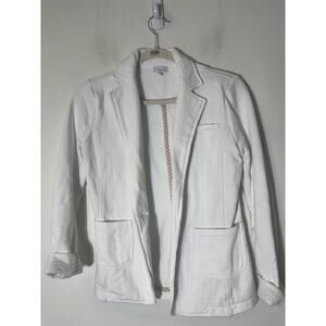 Ecru Whte Sweatshirt Jacket Sz XS